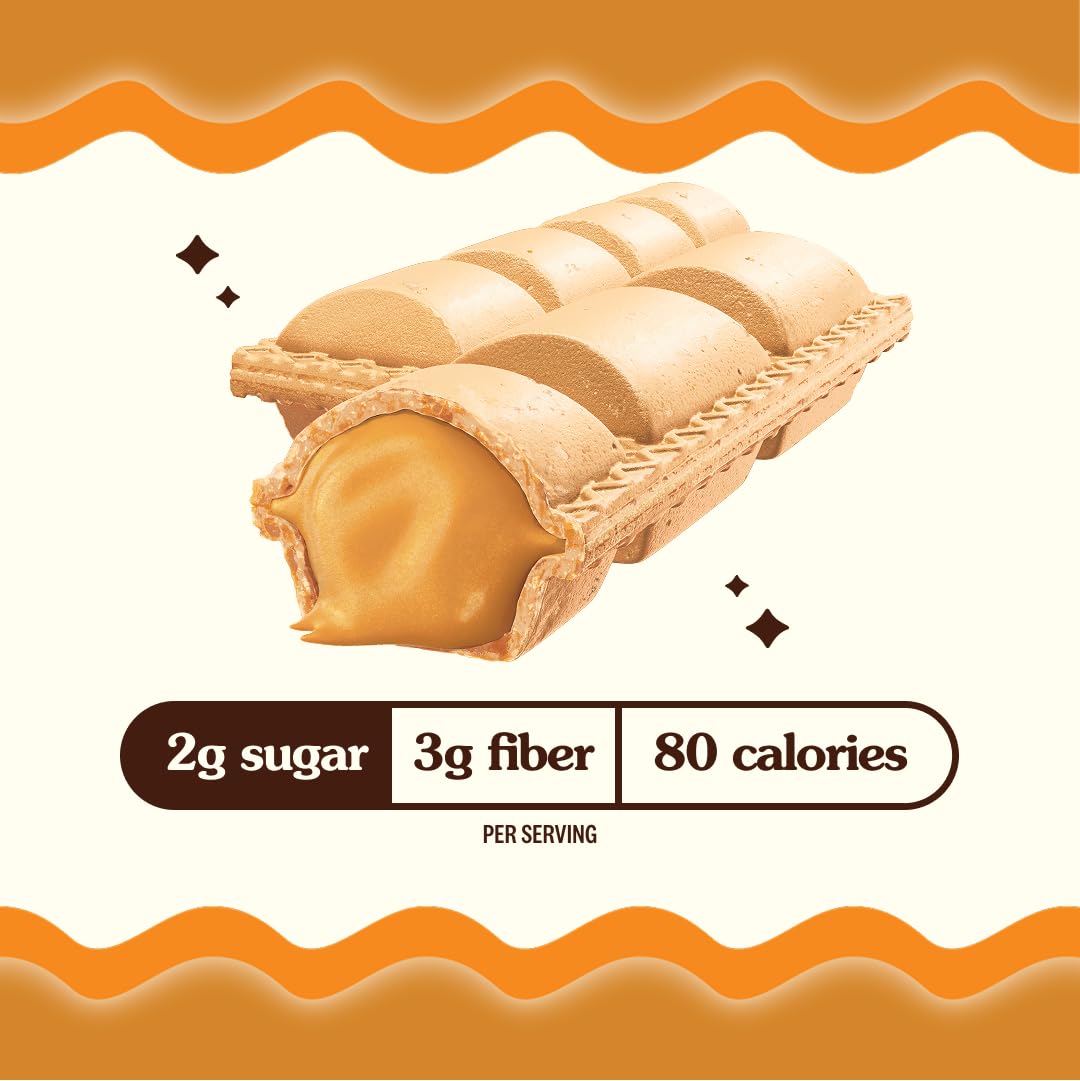 Rip Van Wafels Crispy Dunes twelve-pack display suitable for offices