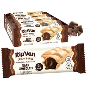 Rip Van Wafels Crispy Dunes wafer-shell for a crunchy on-the-go snack.