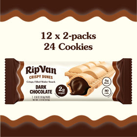 Rip Van Wafels Dark Chocolate Cream filling, smooth indulgence in every bite.