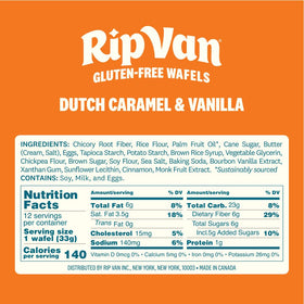 Rip Van Wafels gluten-free stroopwafel on a desk for an office break