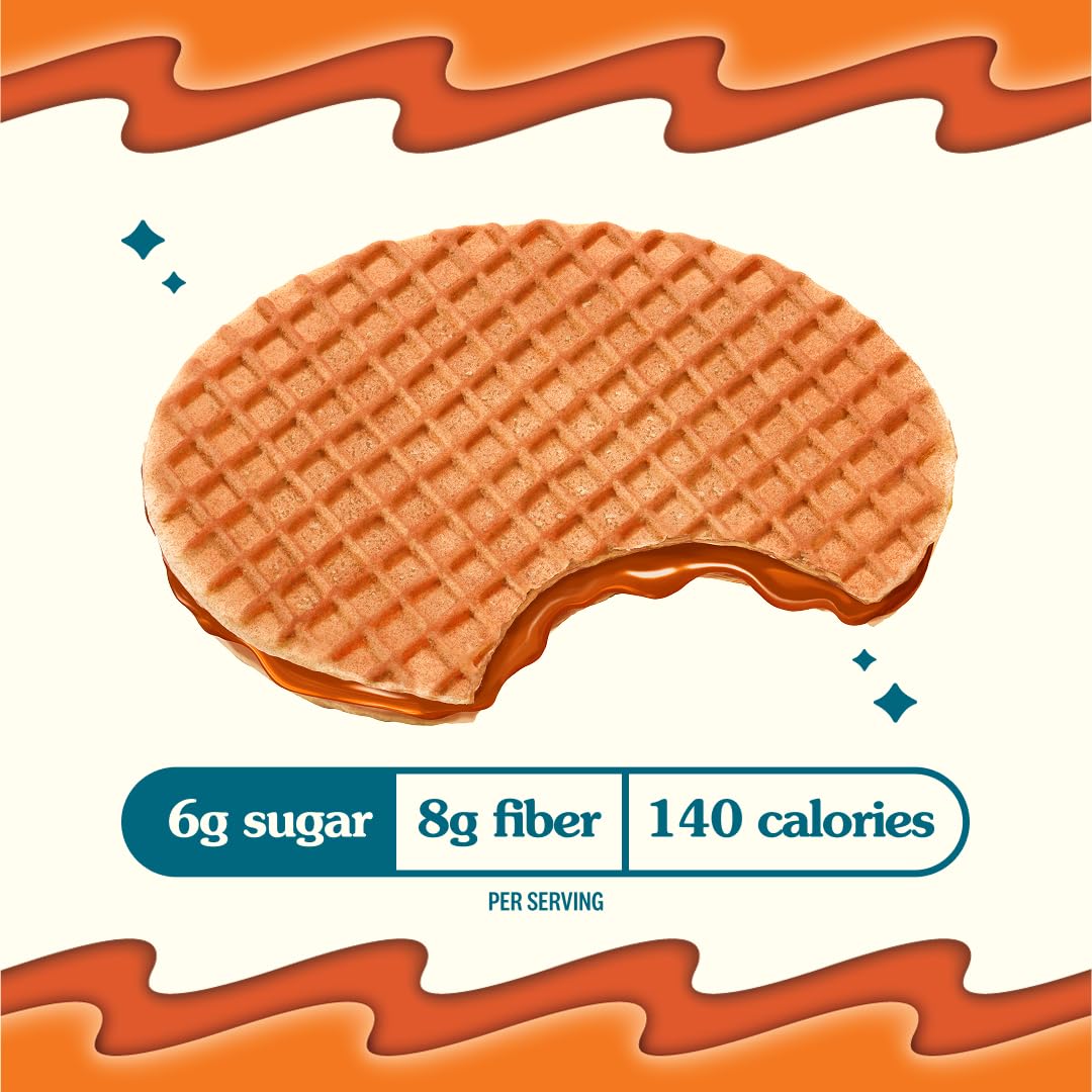 Stroopwafel on a plate with cinnamon notes ready to enjoy