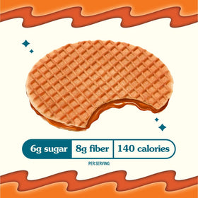 Stroopwafel on a plate with cinnamon notes ready to enjoy