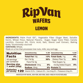 Rip Van Wafels Lemon Cookies, individually wrapped wafers for easy snacking.