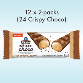Rip Van Wafels milk chocolate coating close-up showing glossy finish and indulgence.