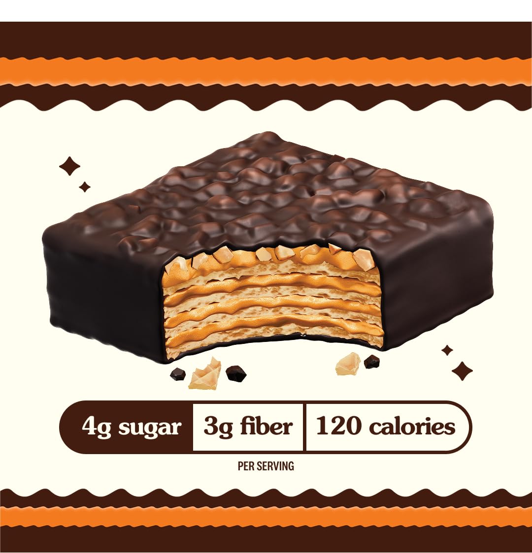 Nutty Crunch wafer on desk during break, crunchy treat.