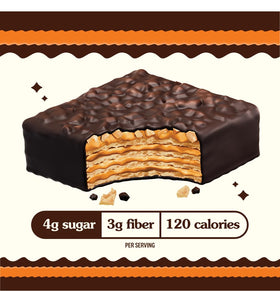 Nutty Crunch wafer on desk during break, crunchy treat.
