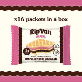 Rip Van Wafels wafer on plate highlighting real fruit flavor and color