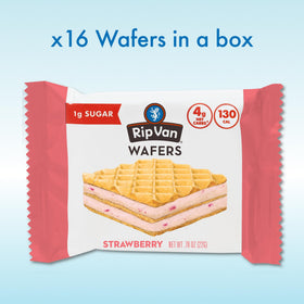 Rip Van Wafels real strawberry flavor wafer accentuates natural taste and clean ingredients.