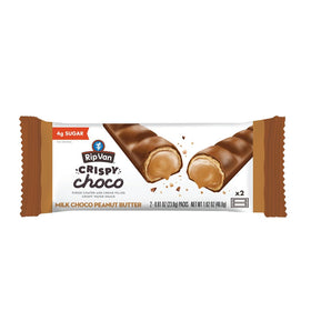 Rip Van Wafels Rich fudge-coated wafer with peanut butter filling, a comforting treat.