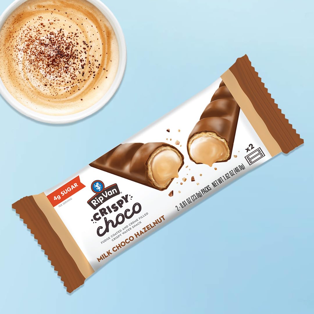 Rip Van Wafels snack idea with coffee, showing a perfect pairing for a break.