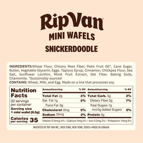 Rip Van Wafels individually wrapped portions inside package.