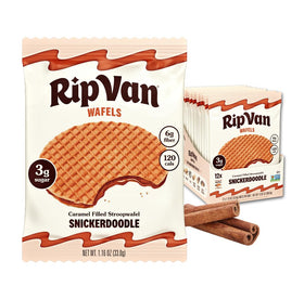 Rip Van Wafels Snickerdoodle Stroopwafel pack for office snacking.