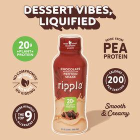 Ripple chocolate shake 12-pack display shows value for bulk shoppers