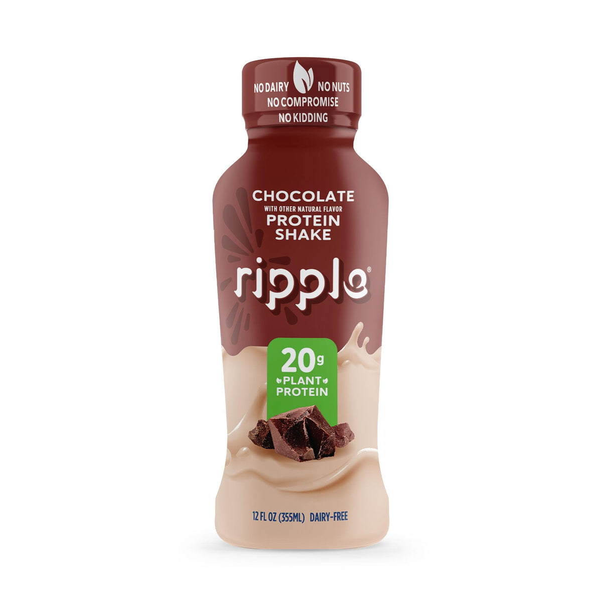 Ripple chocolate shake pour captures smooth distribution for a quick protein boost