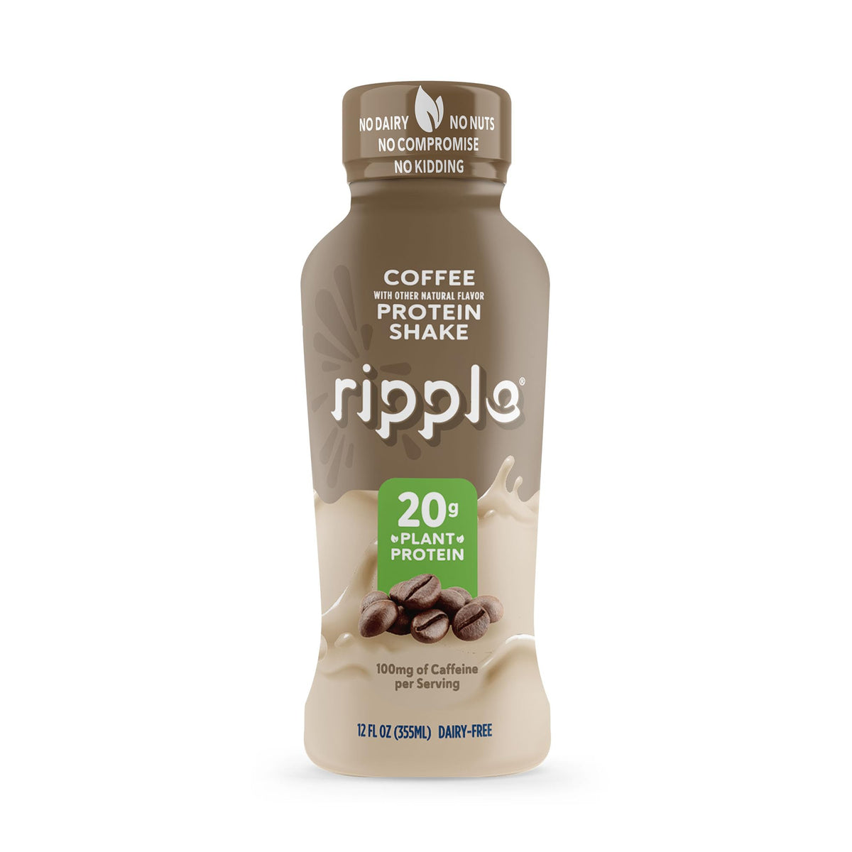 Ripple Coffee Protein Shake pouring into glass for on-the-go breakfast.