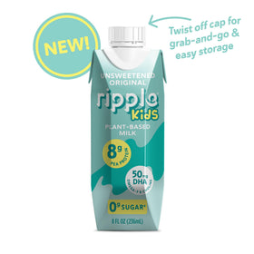 Ripple Kids Original Milk carton pour, easy serving for busy mornings.