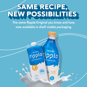 Ripple Original Plant Based Milk foams well for coffee and creamier drinks.