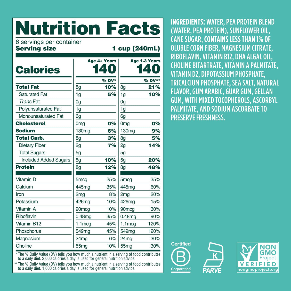 Ripple plant-based milk pour illustrating a dairy-free beverage option.