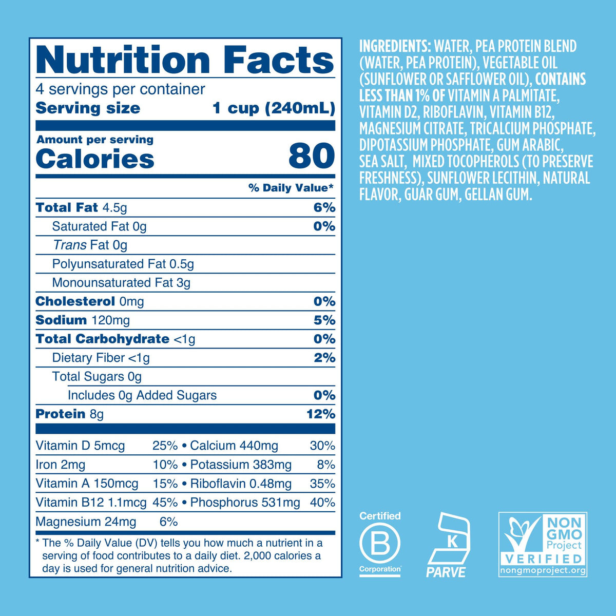 Ripple Unsweetened Original Milk being poured over cereal for a smooth, dairy-free breakfast.
