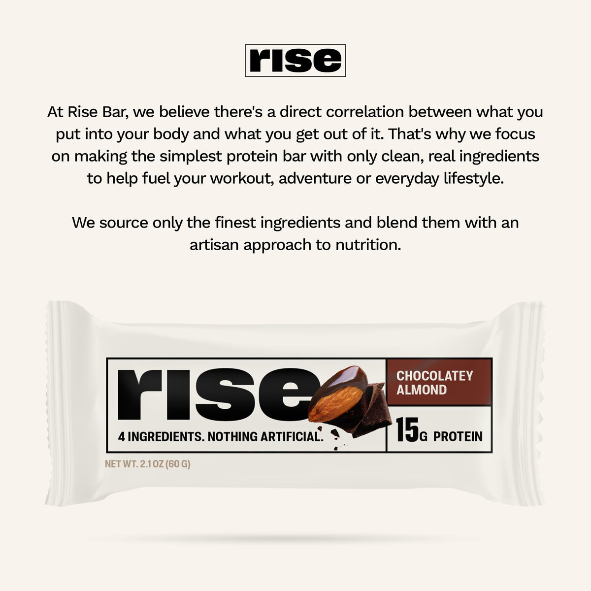 Rise bar grabbed for a quick on-the-go energy boost.