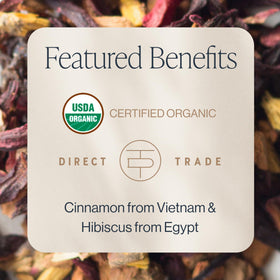 Rishi Cinnamon Plum tea in a teapot, inviting steep for cozy gatherings.