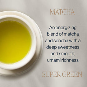 Rishi Tea Matcha Super Green sustainability ethos resonates with mindful shoppers.