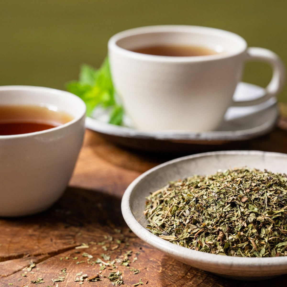 Rishi Peppermint tea 50-count box offers convenient daily tea routine.