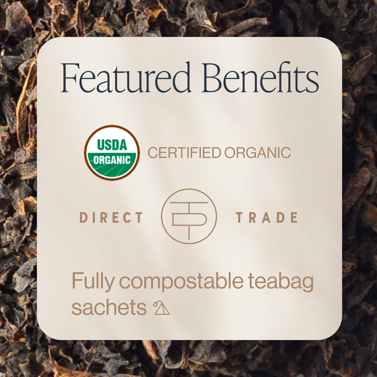 Cup of Rishi Tea English Breakfast steeping for a robust, energizing flavor.