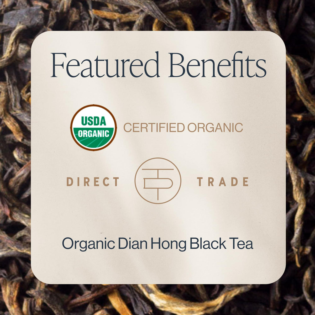 Rishi Tea Golden Yunnan packaging detail showing premium quality.