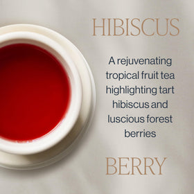 Rishi Tea Hibiscus Berry iced glass demonstrates a sugar-free fruit punch option