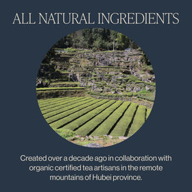 Rishi Jade Cloud green tea packaging emphasizes organic quality and convenient on-the-go sachets.