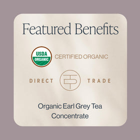 Close-up of Rishi London Fog Latte bergamot aroma enhancing flavor.