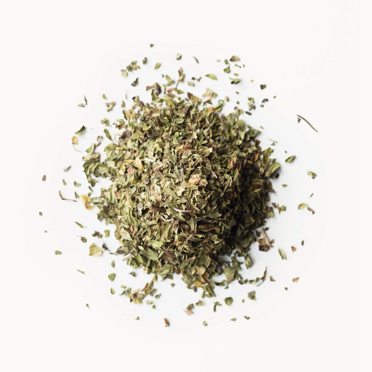Rishi Tea Peppermint Herbal Tea iced presentation in a glass