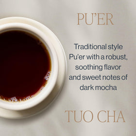 Rishi Tea packaging emphasizing Organic Direct Trade and sustainability.