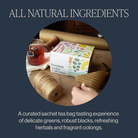 Rishi Tea Sachet close-up reveals leaves and aroma potential