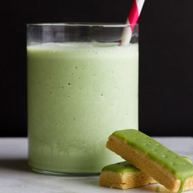 Rishi Tea Sweet Matcha packaging back with ingredients.