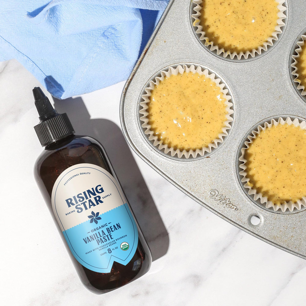 Rising Star Vanilla Bean Paste non-GMO vegan labeling for plant-based baking