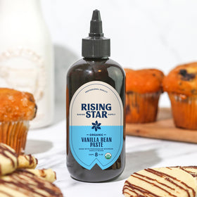 Rising Star vanilla paste squeeze bottle for precise, mess-free use
