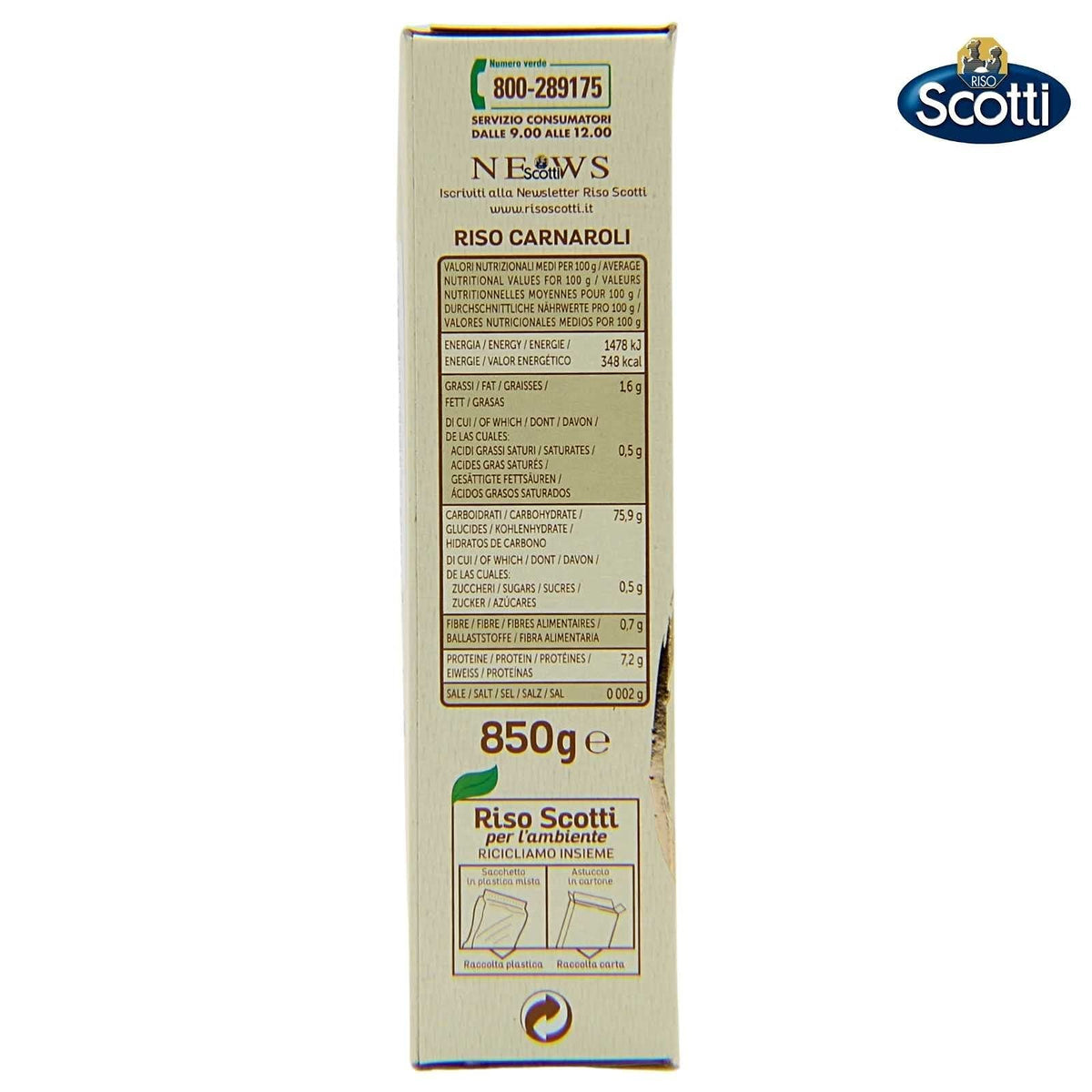 Riso Scotti recipe-included packaging guides you to restaurant-style risotto at home