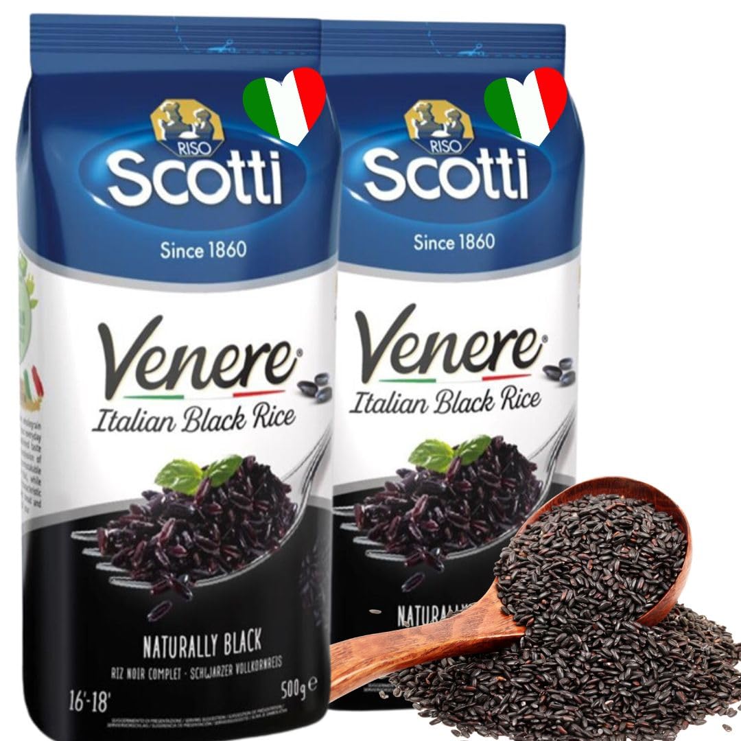 Riso Scotti Black Grain Rice Venere pack for premium Italian gastronomy.