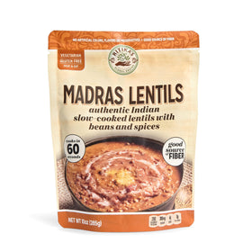 Ritika’s Global Grains Madras Lentils served in a bowl for weeknight dinners with authentic Indian flavor