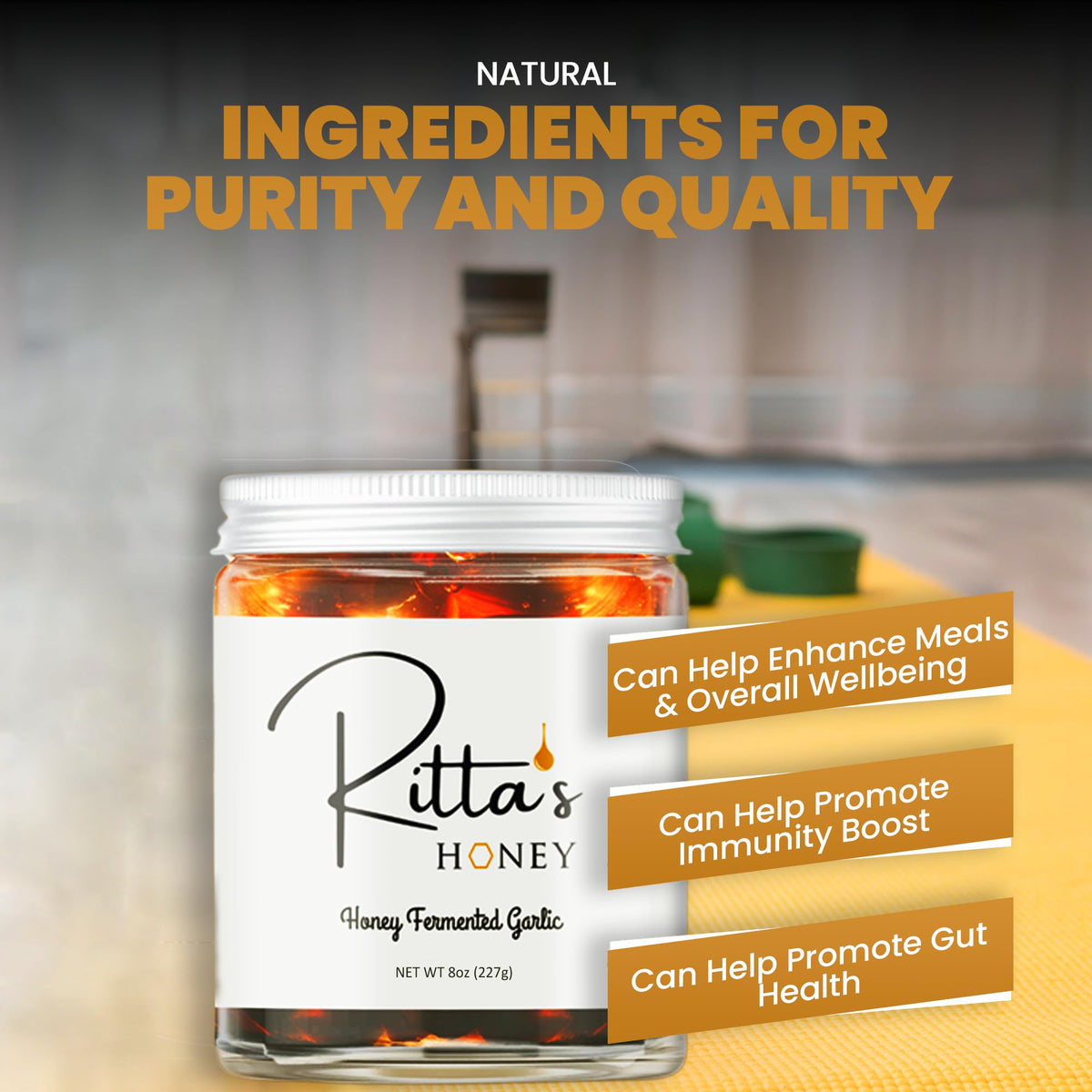 Ritta's Honey drizzle over roasted vegetables boosts color and taste.