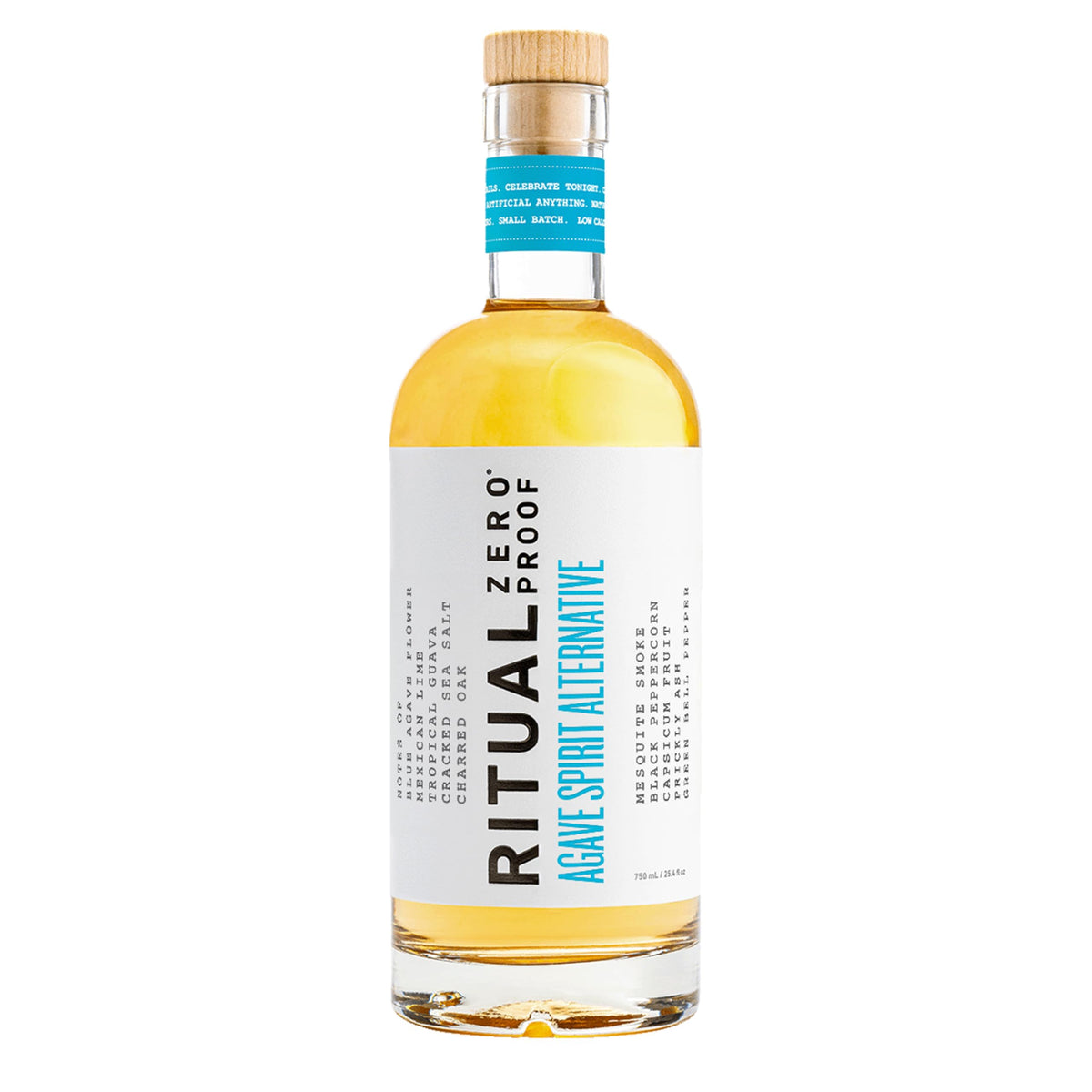Ritual Zero-Proof agave spirit bottle for authentic alcohol-free cocktail base.