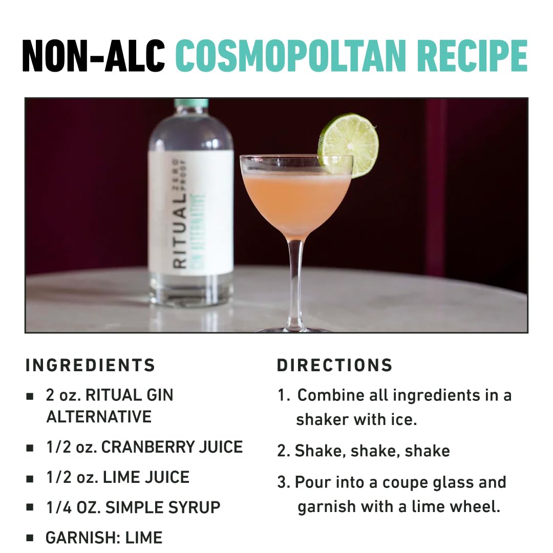 Citrus garnish with Ritual Zero-Proof gin, enhancing flavor without alcohol.