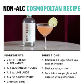 Citrus garnish with Ritual Zero-Proof gin, enhancing flavor without alcohol.