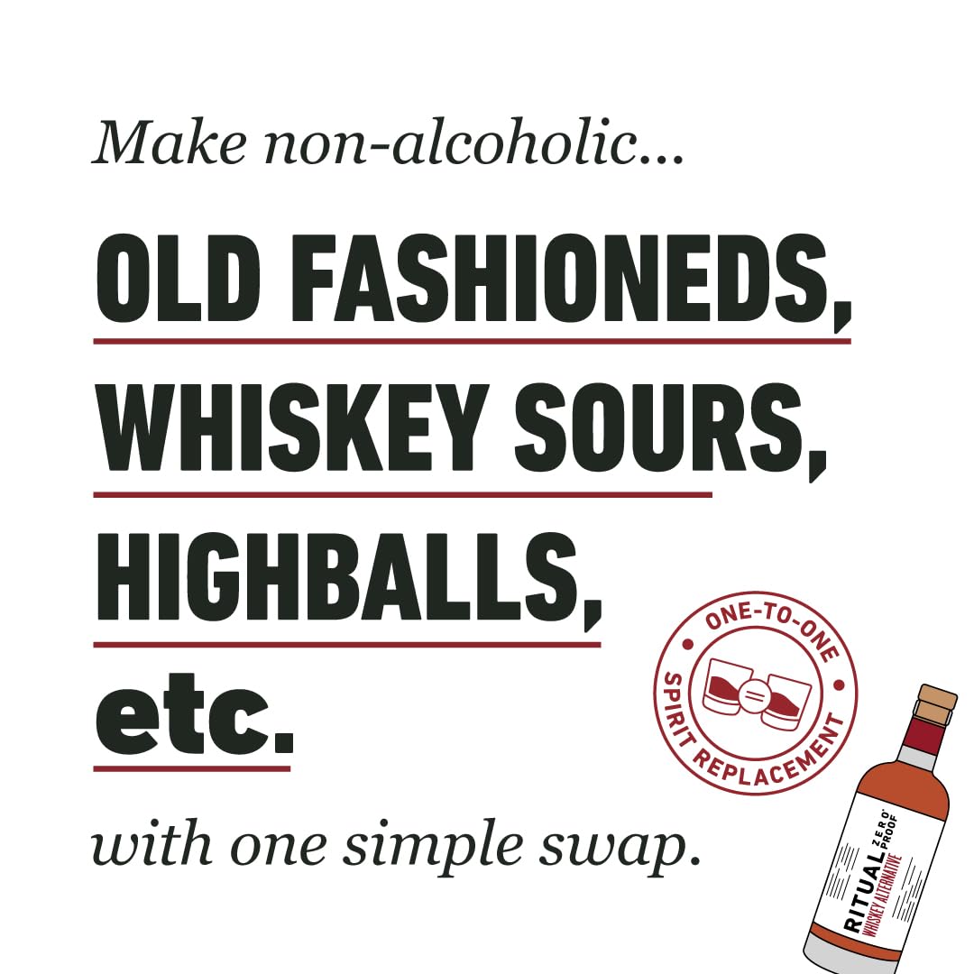 Ritual Zero-Proof Old Fashioned with whiskey substitute for zero-proof classics