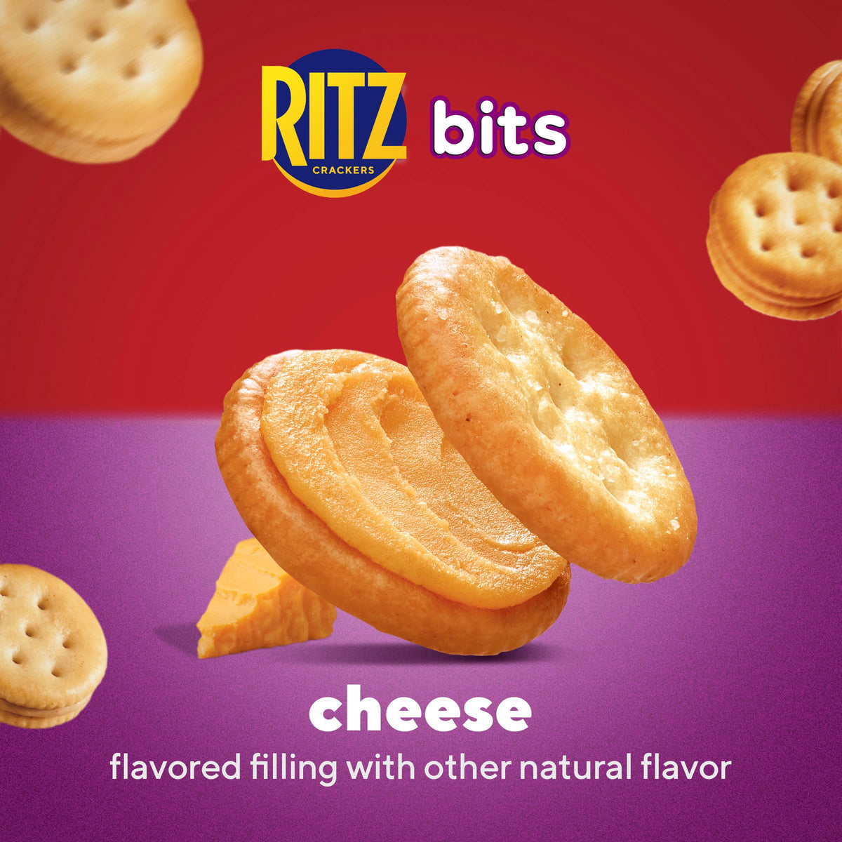 Box on desk featuring Ritz Bits Cheese Sandwich Crackers.