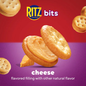 Box on desk featuring Ritz Bits Cheese Sandwich Crackers.