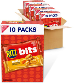 RITZ Bits Cheese Sandwich Crackers bulk four-box pack for easy stocking.