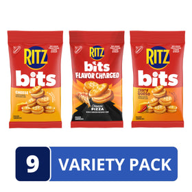 RITZ Bits Cheese Sandwich Crackers offer classic cheesy crunch.
